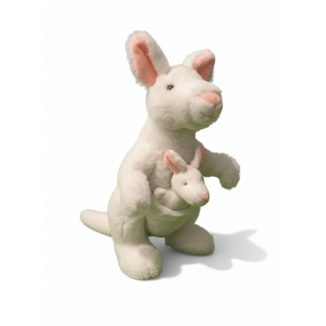 Peluche kangourou Albinos